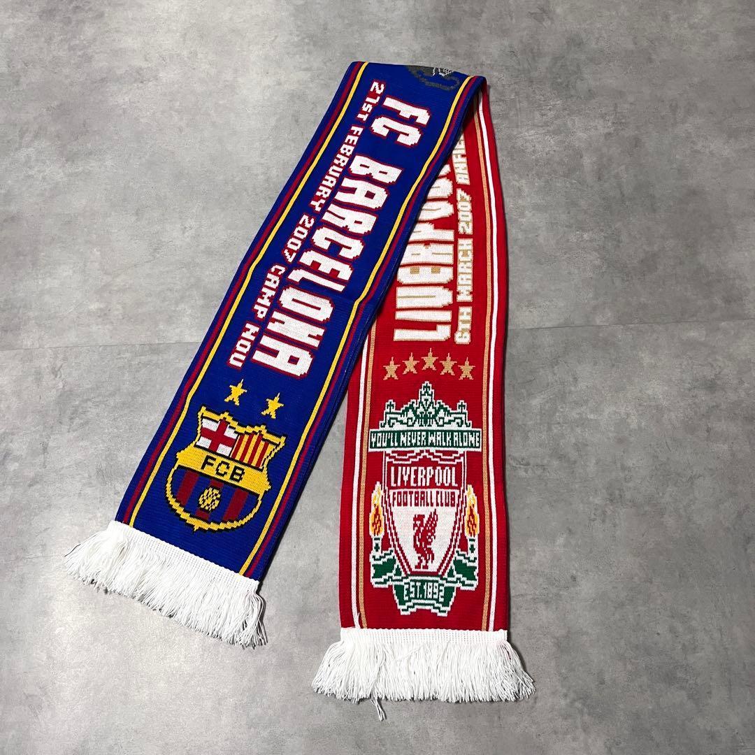バルセロナ リヴァプール マフラー サッカー公式 UK製 00s 18305
