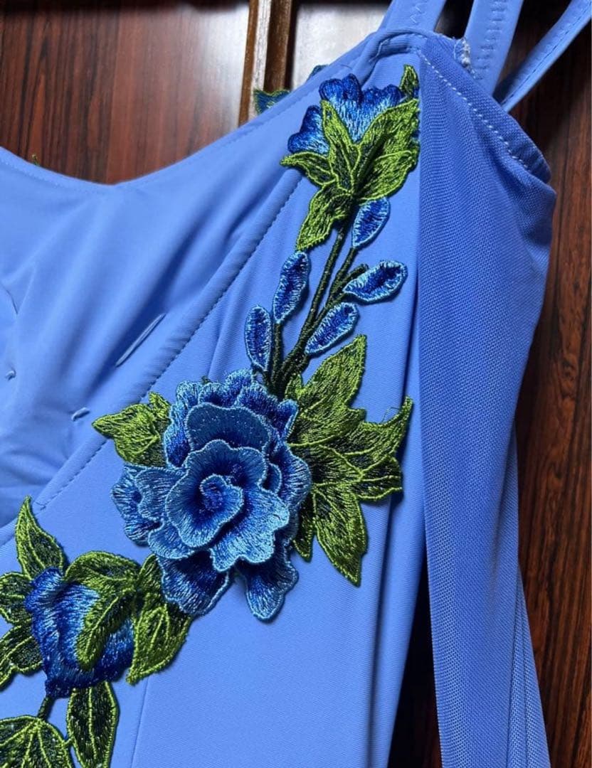 年末年始セール中⭐︎ CS 花柄 ダンスドレス 青色