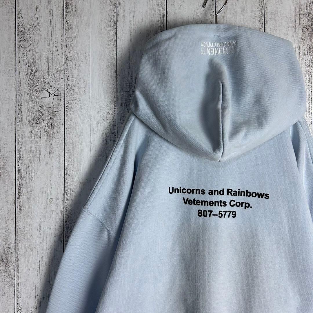 6017【即完売デザイン】ヴェトモン‪☆ユニコーンプリント入りパーカー‬