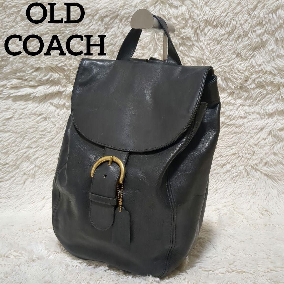 オールドコーチ COACH コーチ 希少 リュック ブラック レザー - メルカリ