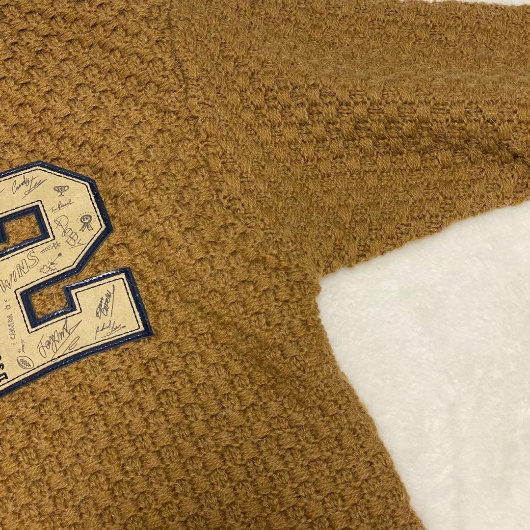 高橋海斗着用✨DSQUARED2 ビッグカーディガン アルパカ混 レザーワッペン