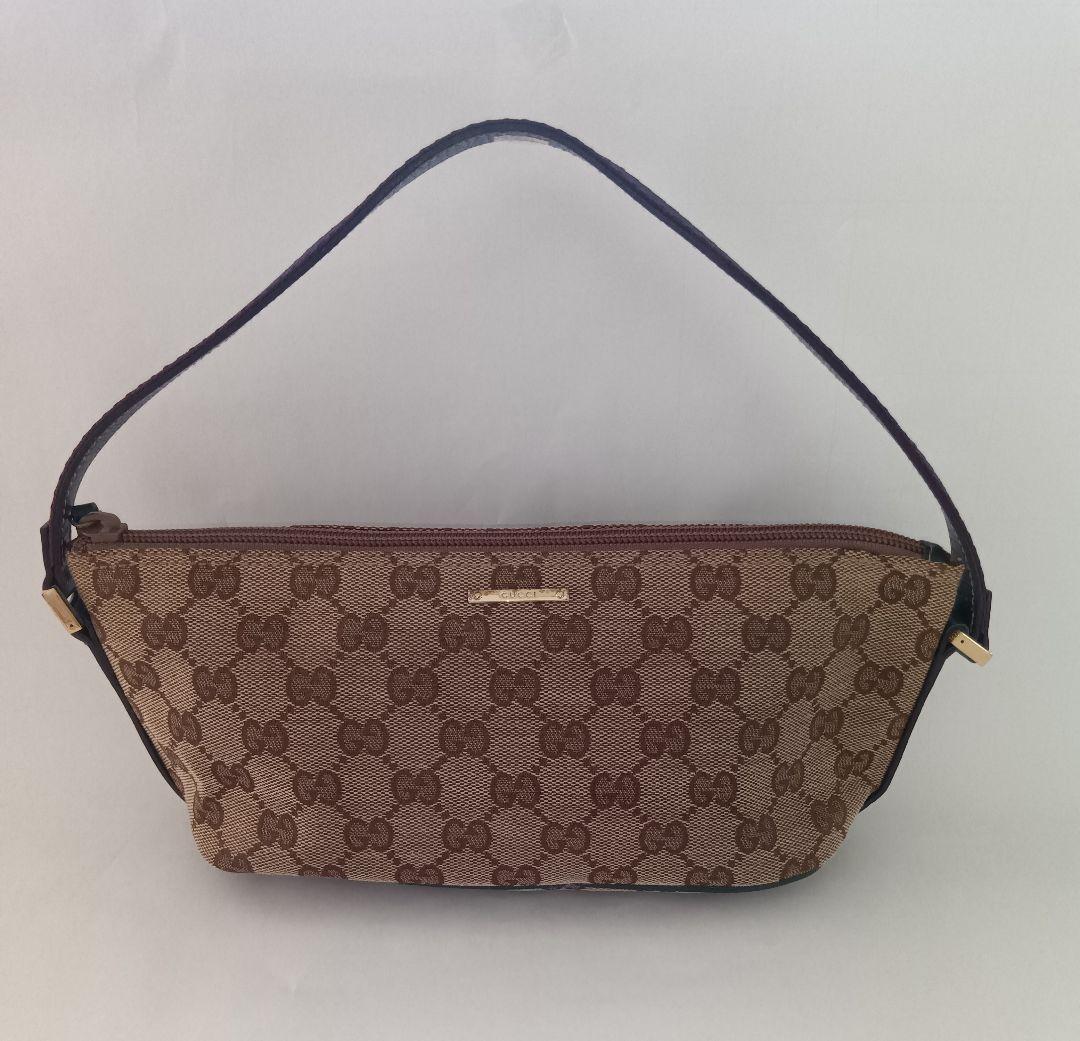 GUCCI　GGキャンパスアクセサリーポーチハンドバッグ　ベージュ141809 楽天市場】グッチ GUCCI アクセサリーポーチ 141809 GGキャンバス