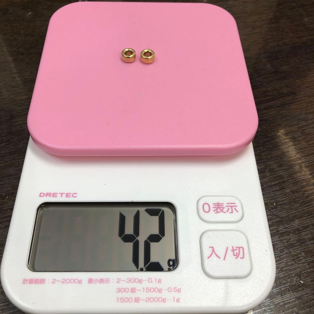 専用です　鷲見太郎 18金無垢ビーズ4個セット 8.4gm
