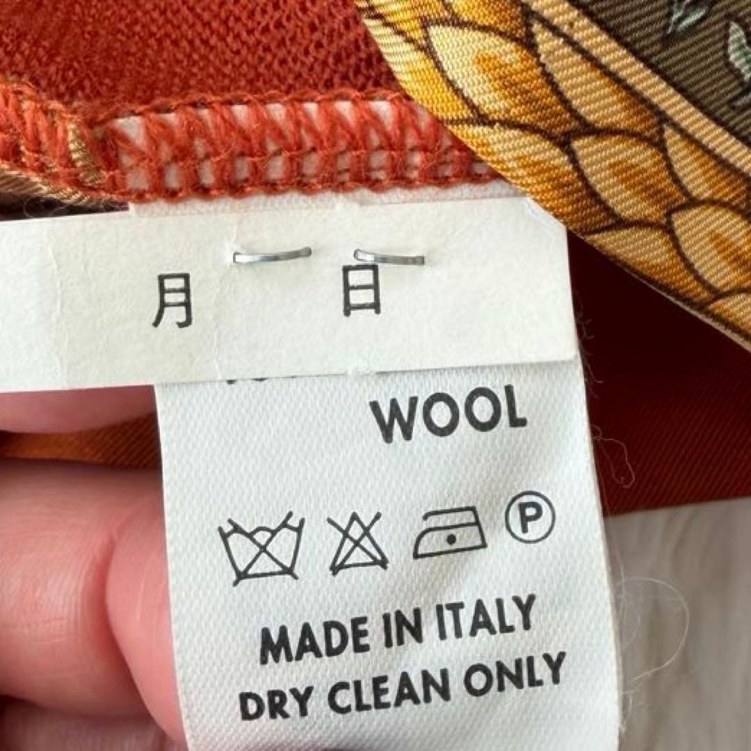 ETRO ミラノ スカーフ柄 ウールトップス シルク 長袖 重ね襟