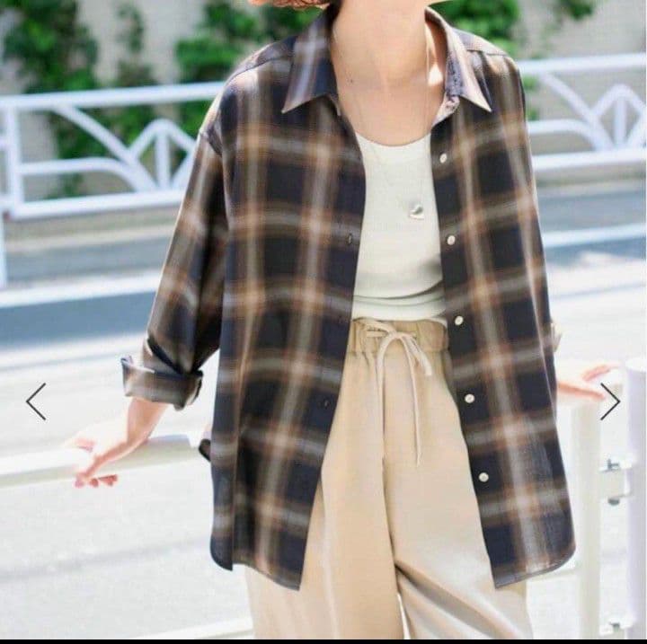 Spick and Span メタルボタンTRチェックルーズシャツ - メルカリ