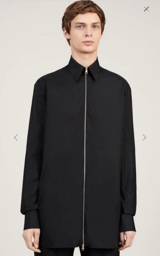 dunhill ダンヒル　ダブルジップシャツ Dunhill - Dunhill オーバーサイズ ダブルジップシャツ イタリア製 黒