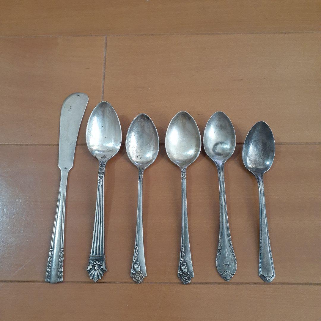 銀製品 スプーン5本バターナイフ1本　まとめ売り silver シルバー 2026年最新】Yahoo!オークション -シルバースプーンの中古品・新品・未