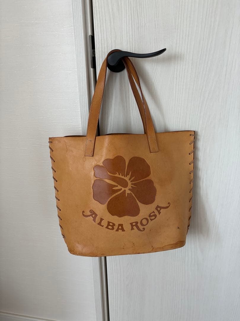 ALBA ROSA アルバローザ ハイビスカス レザー トートバッグ【中古