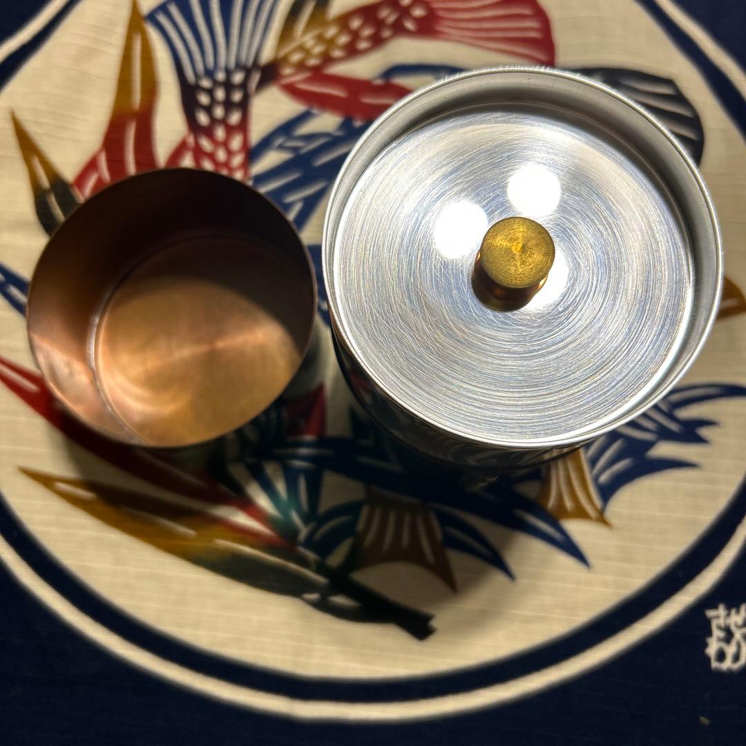 銅製茶筒 鎚起銅器 富貴堂