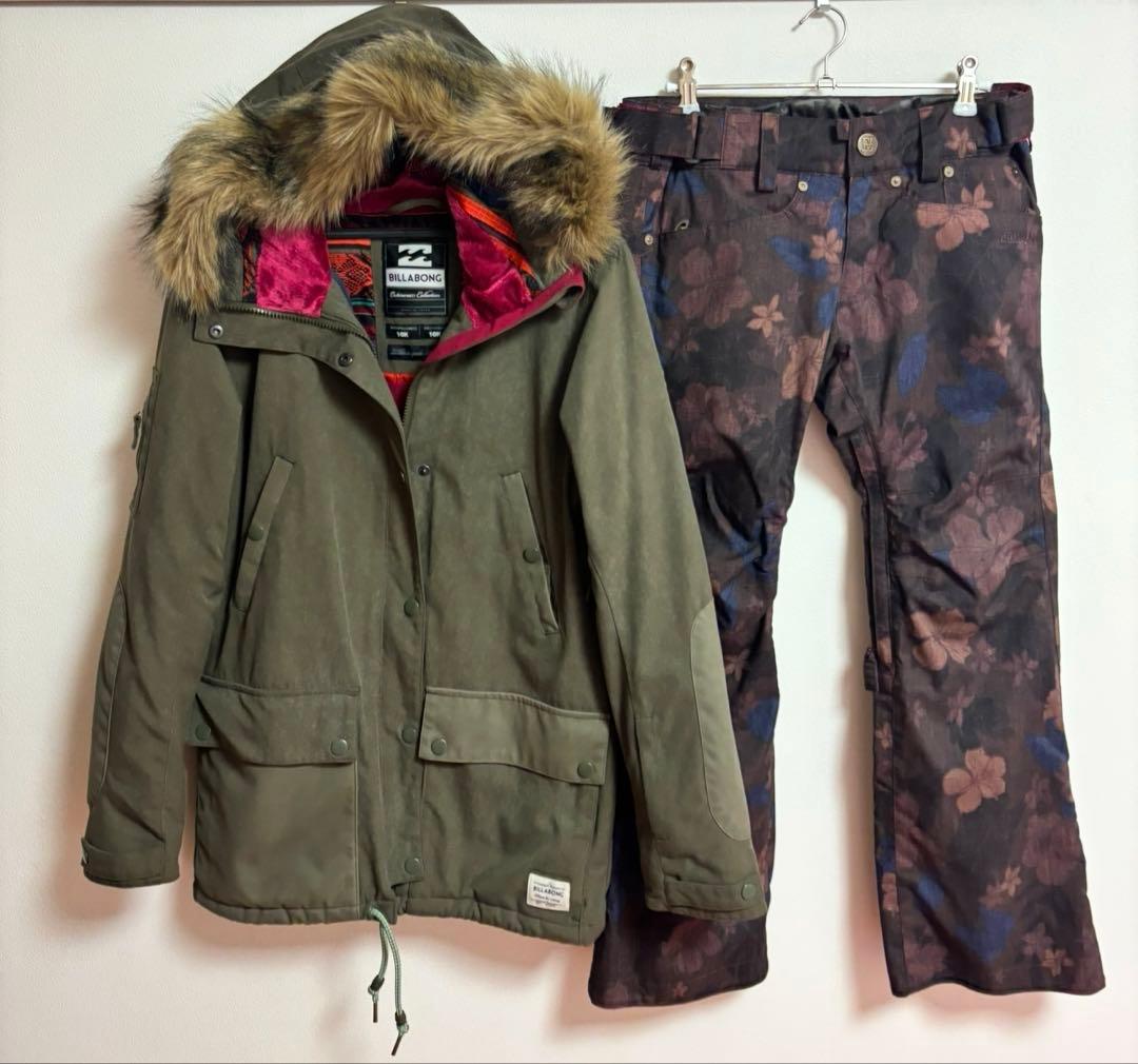 スピカBILLABONG スキーウェア上下 クリーニング済みSサイズ スキーウェア 上下セット キッズ ジュニア セブンツー SEVEN2 子供用