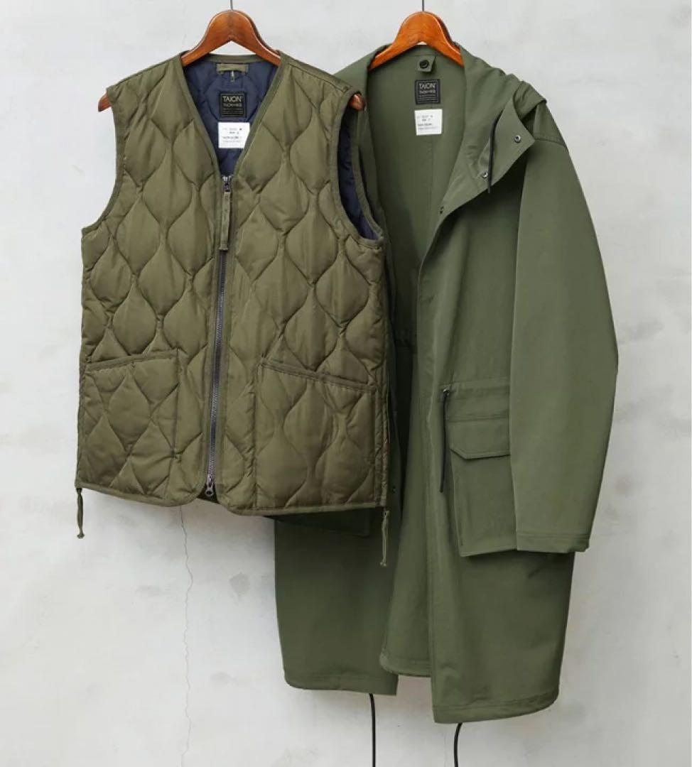 新品タグ付き✨タイオン フーデッドコート ダウンベストセット ダーク