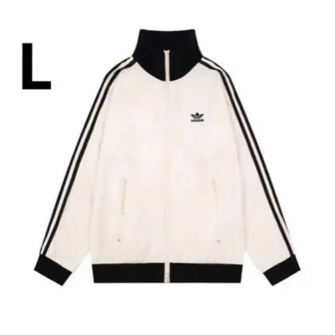 adidas トラックジャケット ワッフル ホワイト - メルカリ