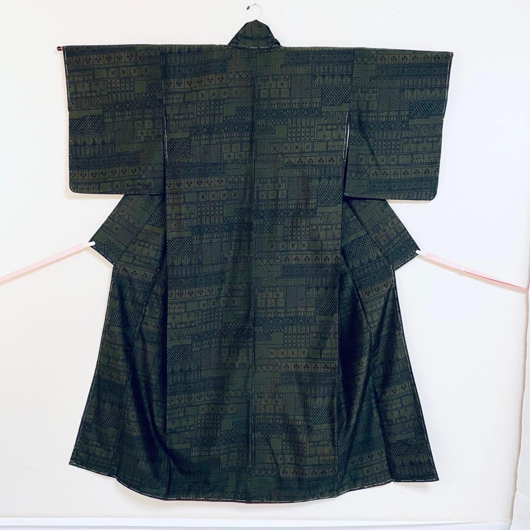 正絹 大島紬系 紬 小紋 フルセット 4点 美品 袷 - メルカリ