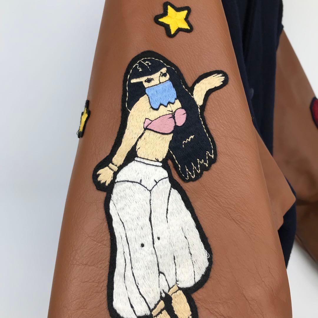 BLACK WEIRDOS スタジャン L 牛革 高品質