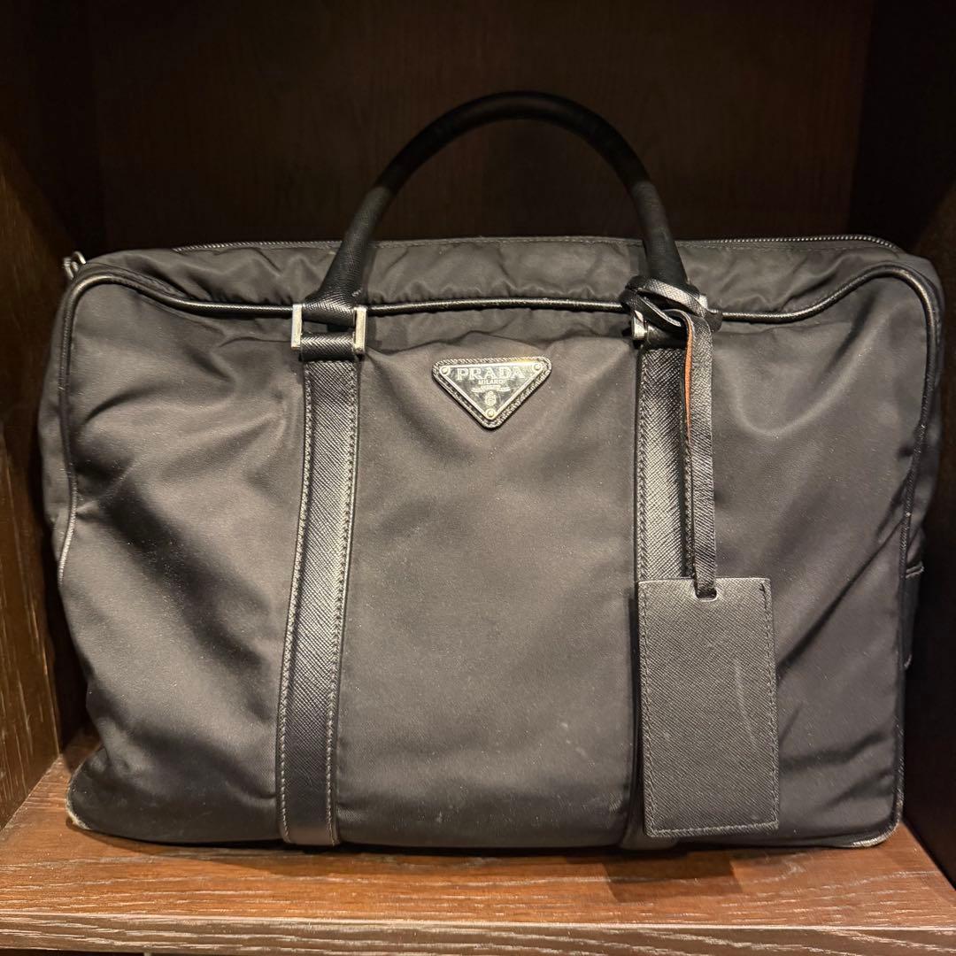 R*️様 PRADA ビジネスバッグ ブラック 楽天市場】プラダ PRADA (2VZ101 2DMG) Re-Nylon xサフィアーノレザー