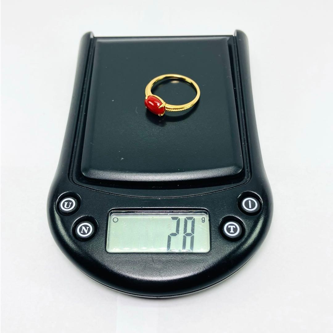 GSTV K18 天然 さんご サンゴ 珊瑚 リング さんご: 1.50ct