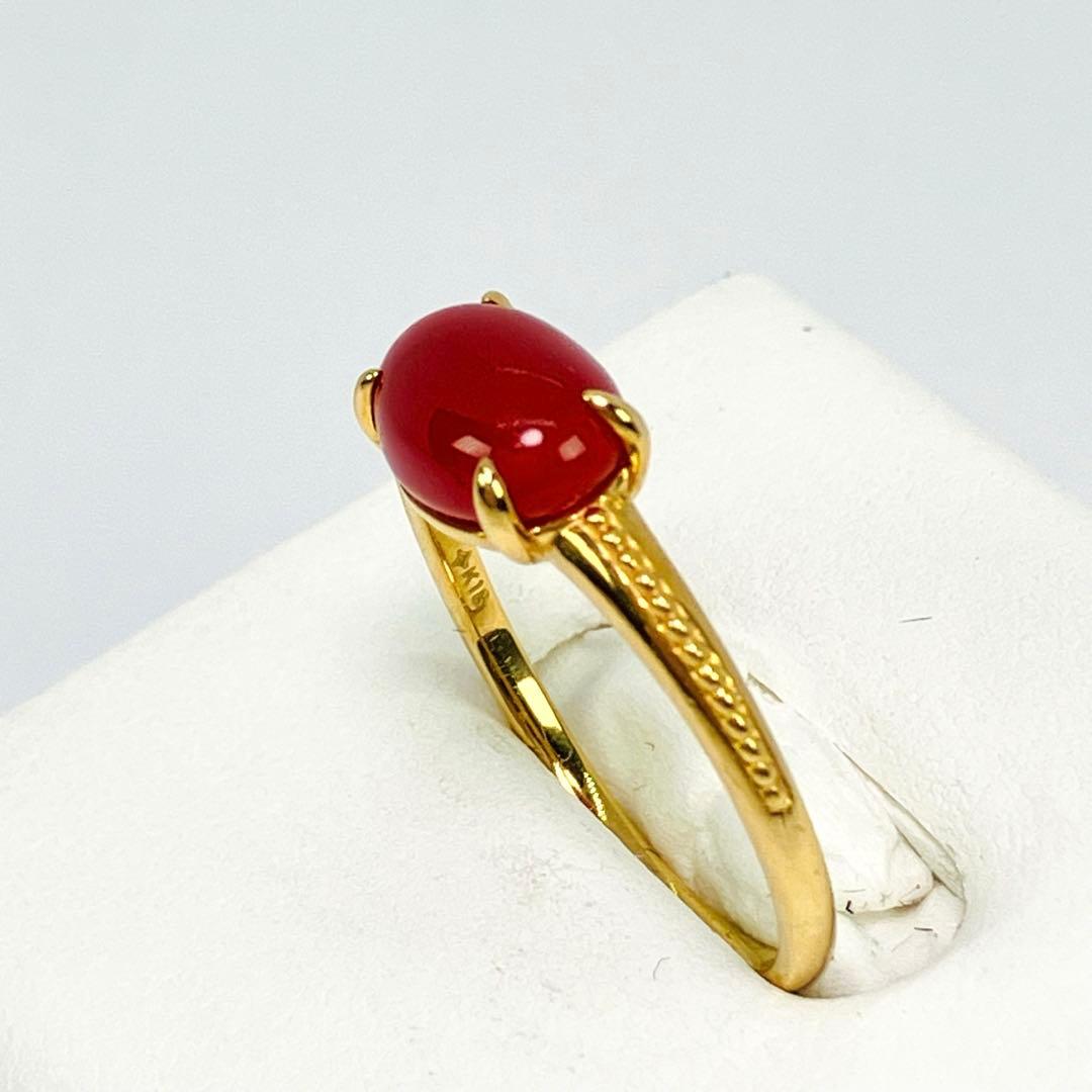 GSTV K18 天然 さんご サンゴ 珊瑚 リング さんご: 1.50ct