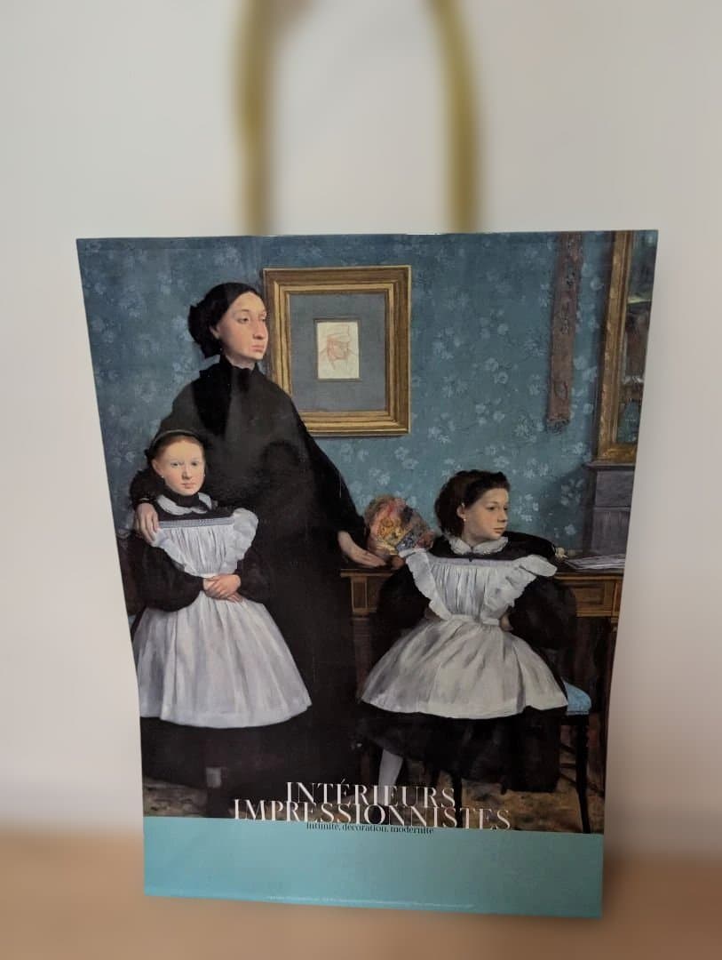 印象派ルノワール 紙袋 1点＋フェイラー ハンカチ2枚 ピンク、ブルー