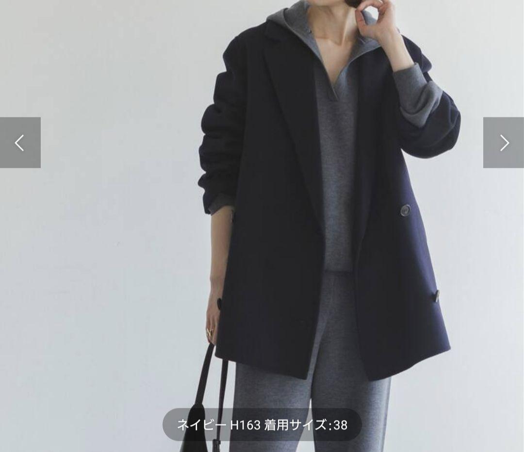 NOBLE Super160sチェスターミドルコート ネイビー 38 - メルカリ