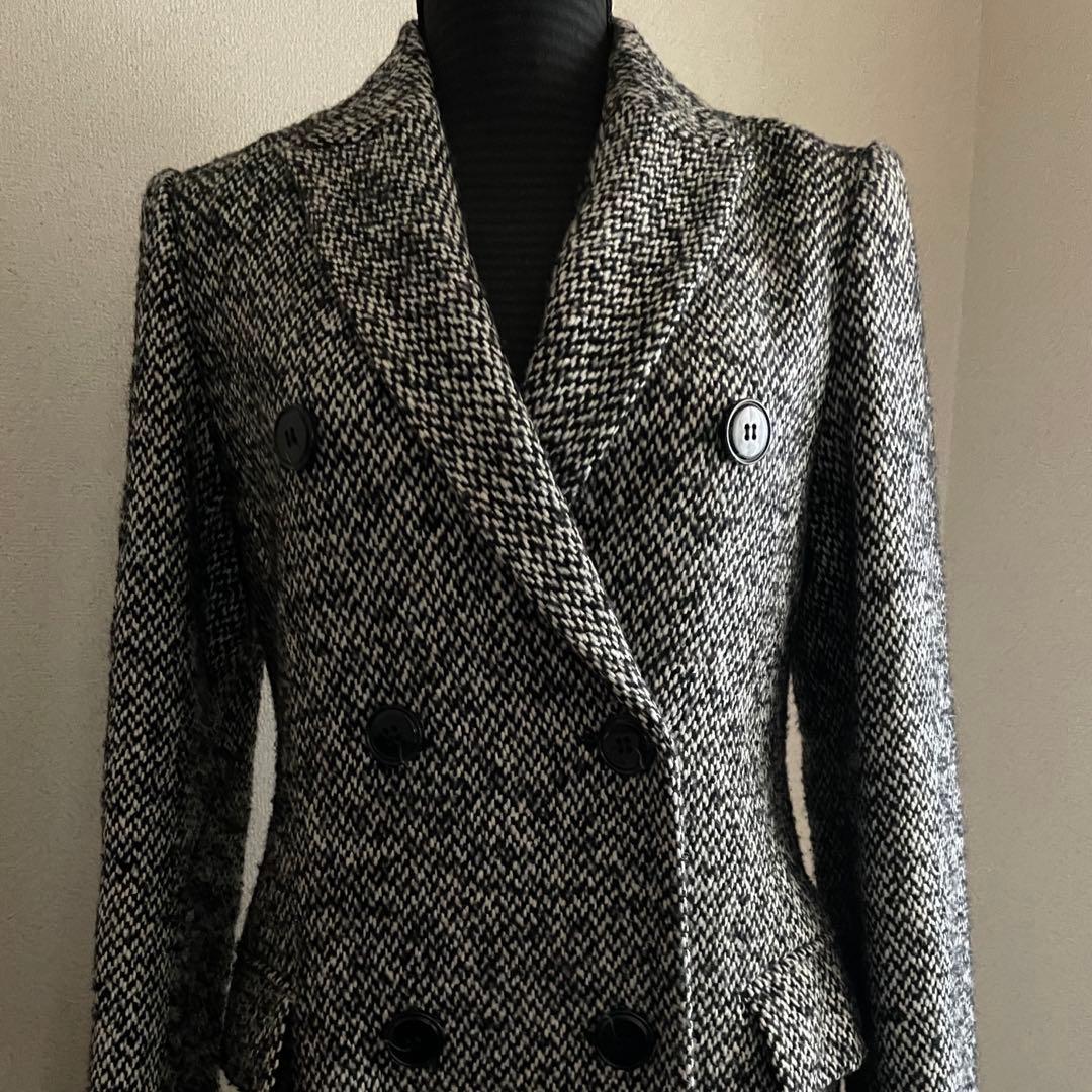 MAX&Co. ツィードダブルブレスト ロングチェスターコート 40 MAX&Co. ツィードダブルブレスト ロングチェスターコート 40 - メルカリ