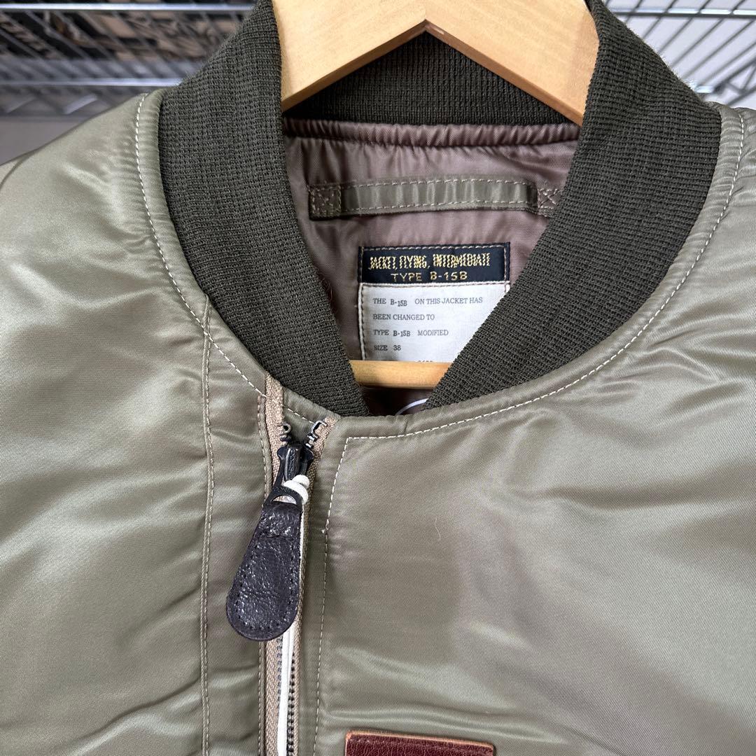 希少 B-15B MOD 復刻 MA-1 馬革×ムートン 襟ファー 38（M） - メルカリ