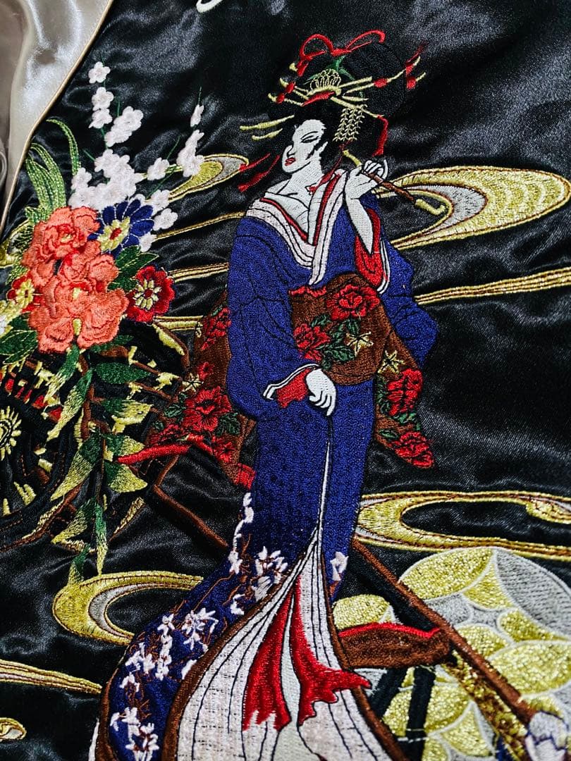 絡繰魂 2面用 スカジャン 日本限定 芸者 サテン unisex - メルカリ