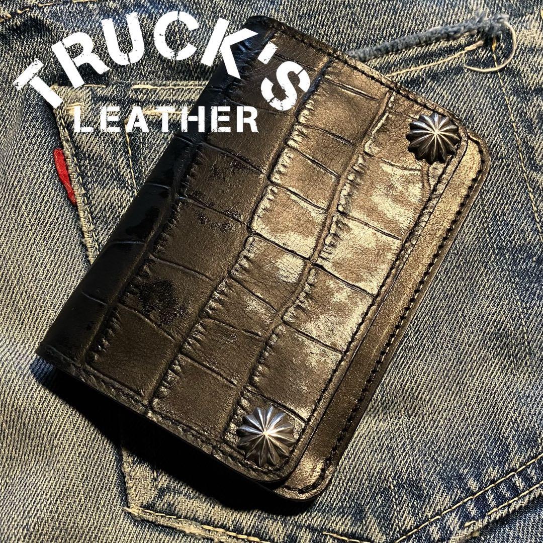 お札が折れない！ミドルトラッカーウォレット アポロコンチョ シルバー