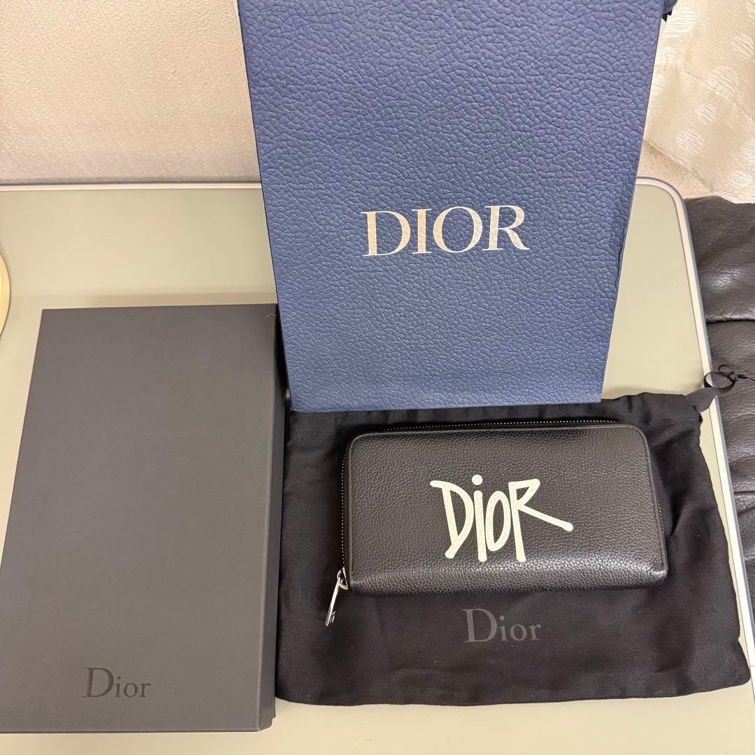 限定コラボ DIOR x SHAWN STUSSY 長財布 ディオール - メルカリ