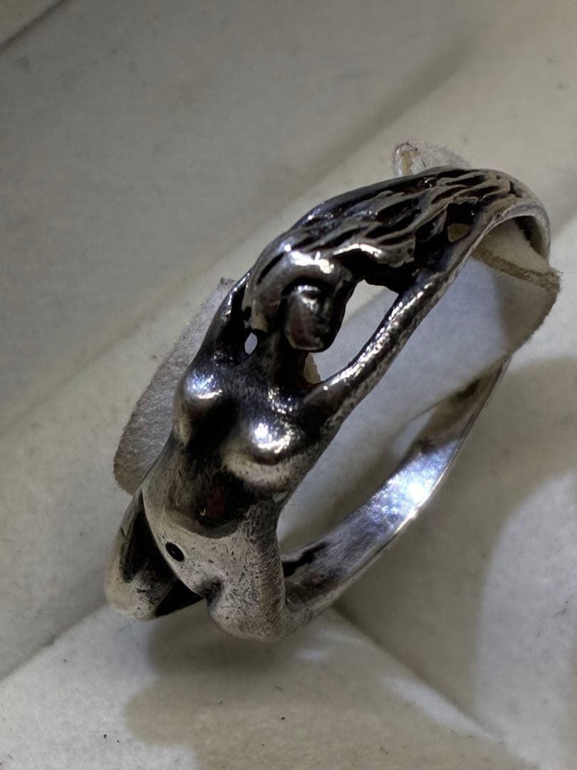 Z04）裸婦 ビンテージ sex ヌード エロ 925 シルバー リング 指輪