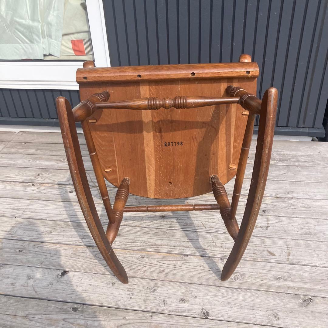 昭和レトロ 飛騨産業 キツツキ 木製 ロッキングチェア アームチェア 古