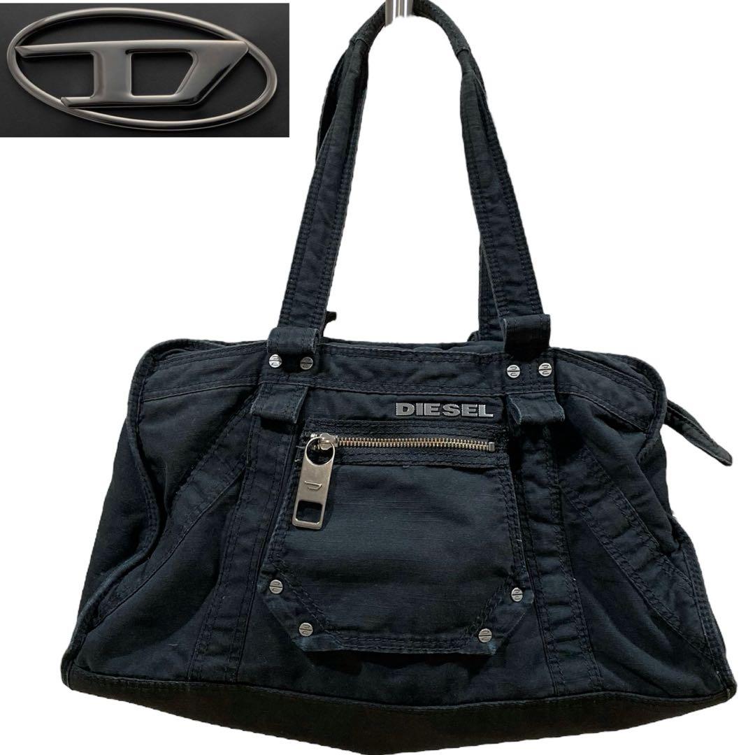 DIESEL ディーゼル アーカイブ メタルロゴ ショルダーバッグ y2k