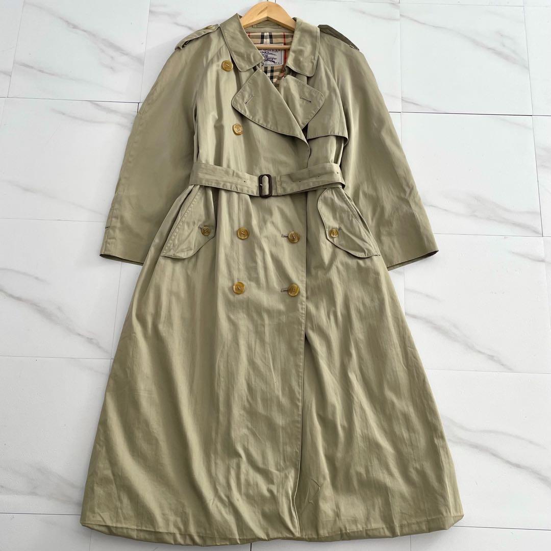 Burberrys ノバチェック ダブル トレンチコート ビンテージ レディース