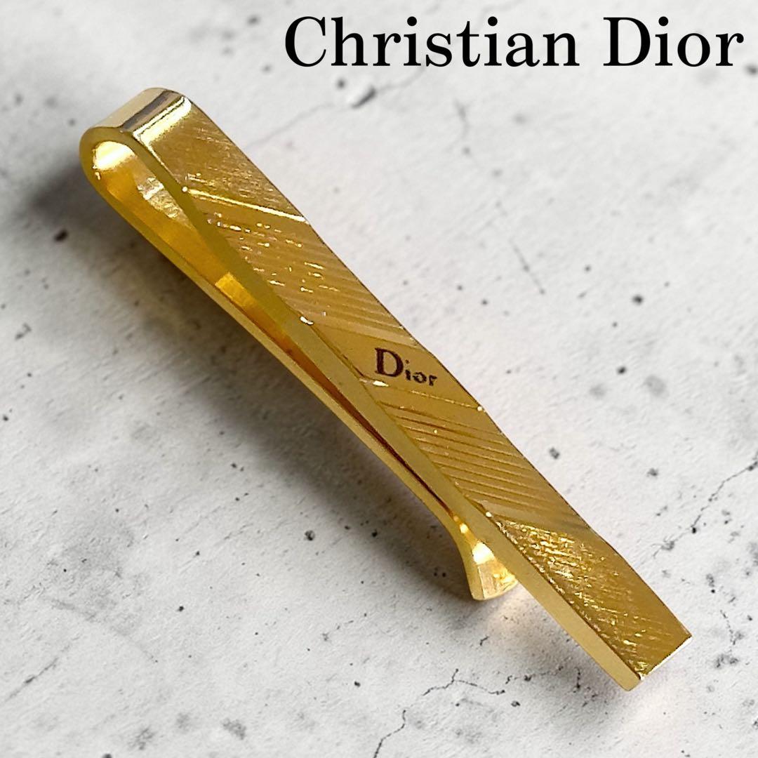 美品✨Christian Dior ネクタイピン ロゴ ディオール ゴールド - メルカリ