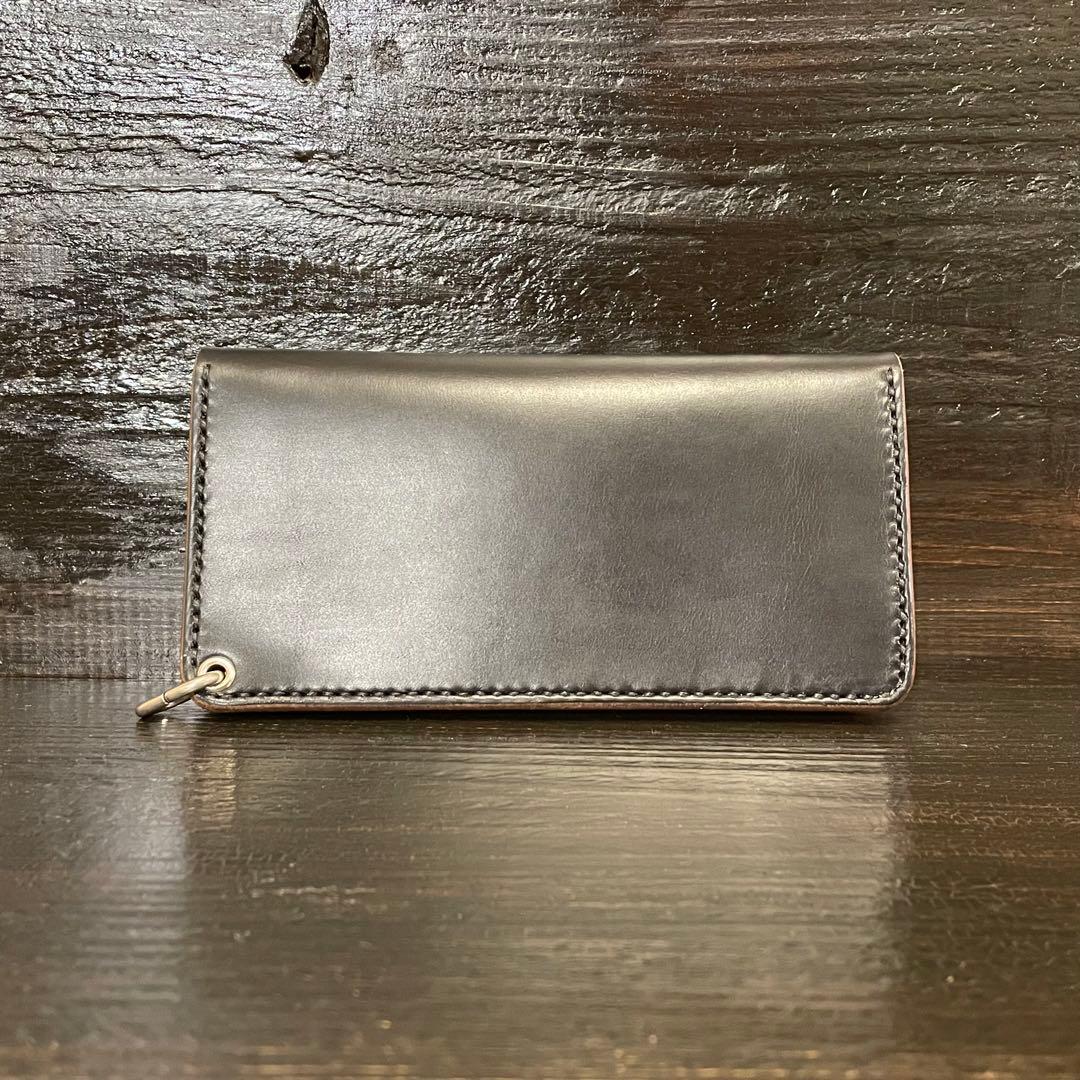 HORWEENクロムエクセル セミロングトラッカーウォレット3層シルバー