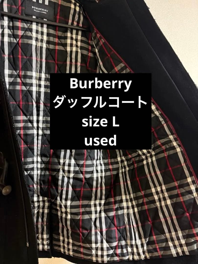 Burberry Black Label ダッフルコート ブラック Lサイズ - メルカリ