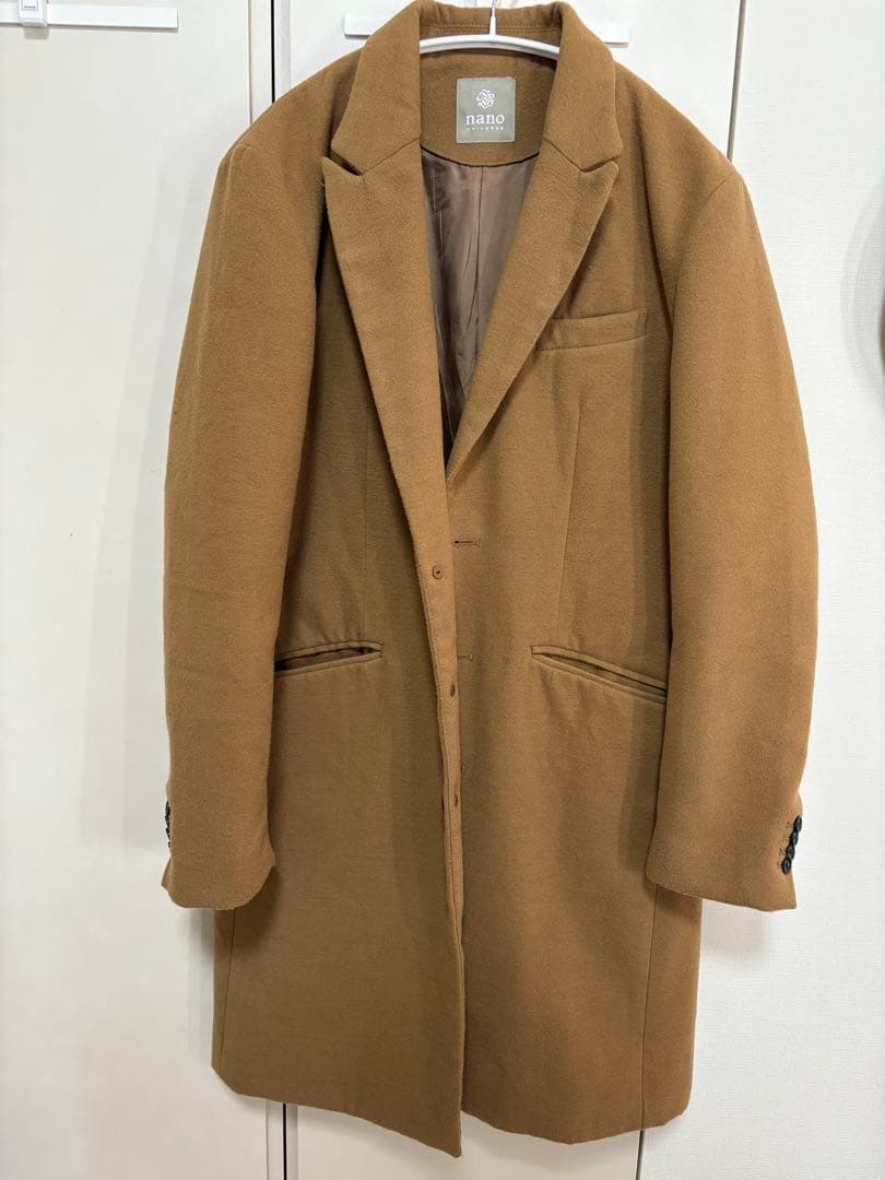 nano universe チェスターコート キャメル - メルカリ