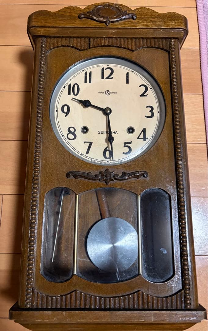 精工舎 SEIKOSHA ゼンマイ式 振り子時計 昭和レトロ - メルカリ