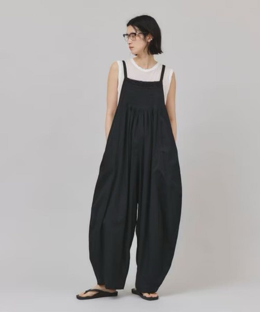 (sa)サテンサロペットオールインワン KBF（ケービーエフ） サロペット オーバーオール フロントZIPサテン