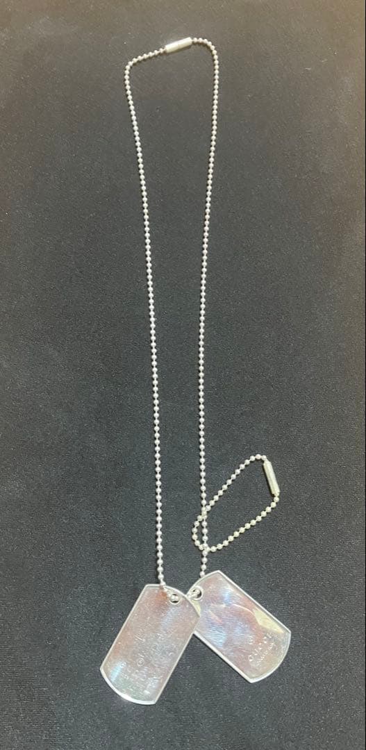 GUCCI シルバー925 ダブルドッグタグ ネックレス プレート 専用箱付き