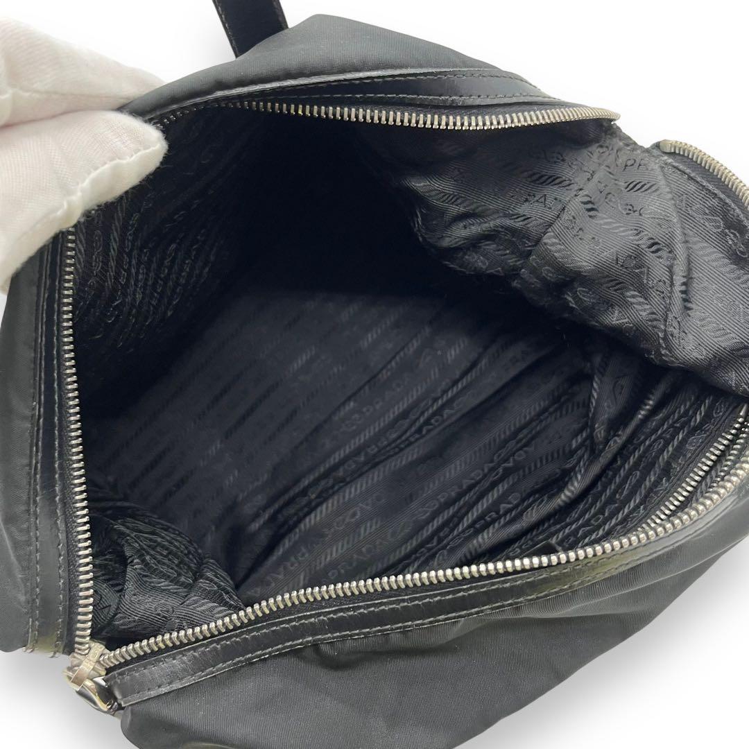 美品】プラダ ミニボストンバッグ ナイロン ショルダーバック 南京錠