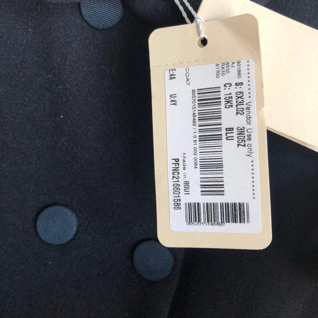 新品タグ付！アルマーニ カシミヤ入りウールコート 濃紺ワンピース