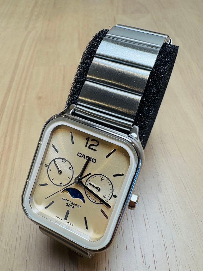 美品/ほぼ未使用】時計 CASIO MTP-M305D-9A つきのとけいてん