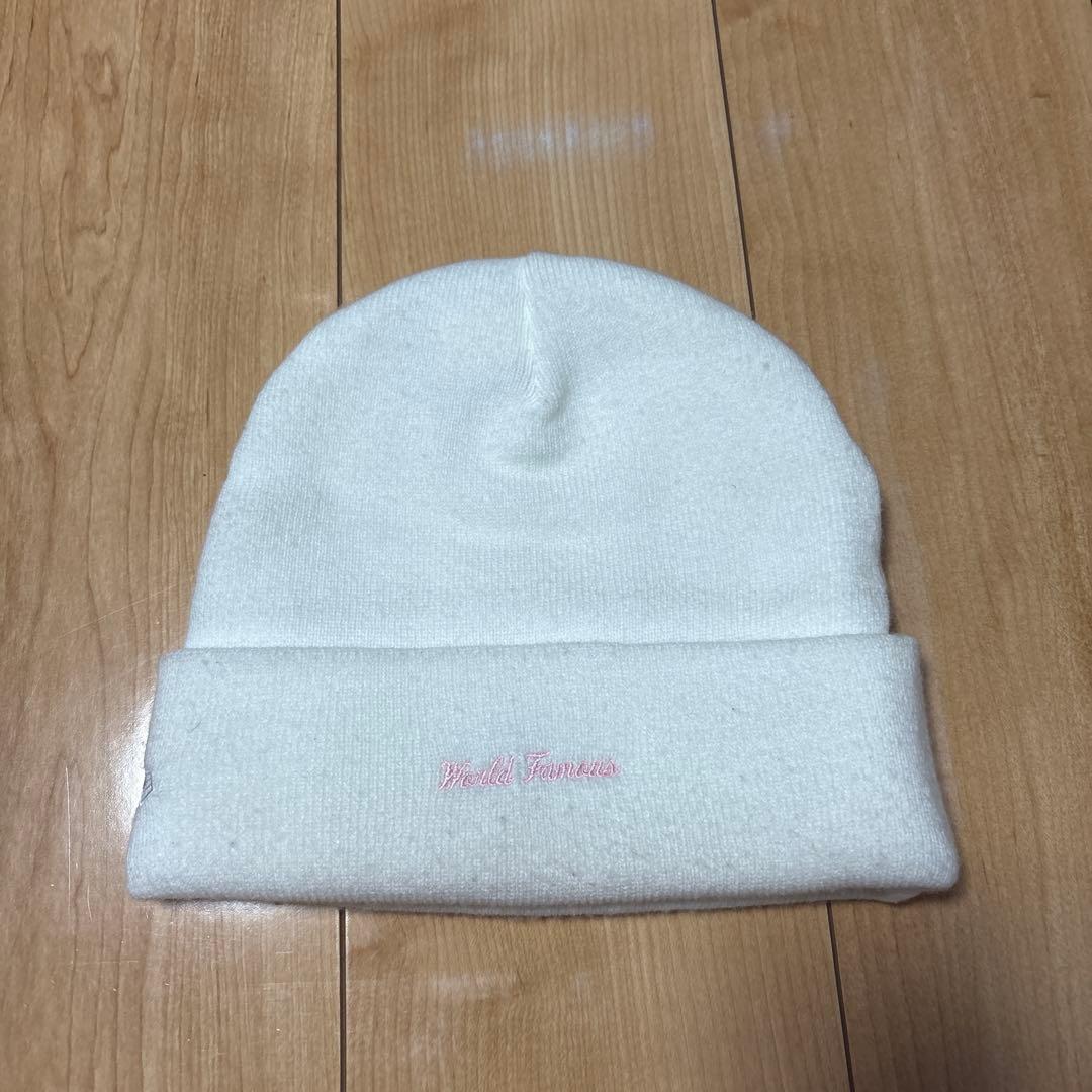 Supreme ホワイト ニット帽 - メルカリ