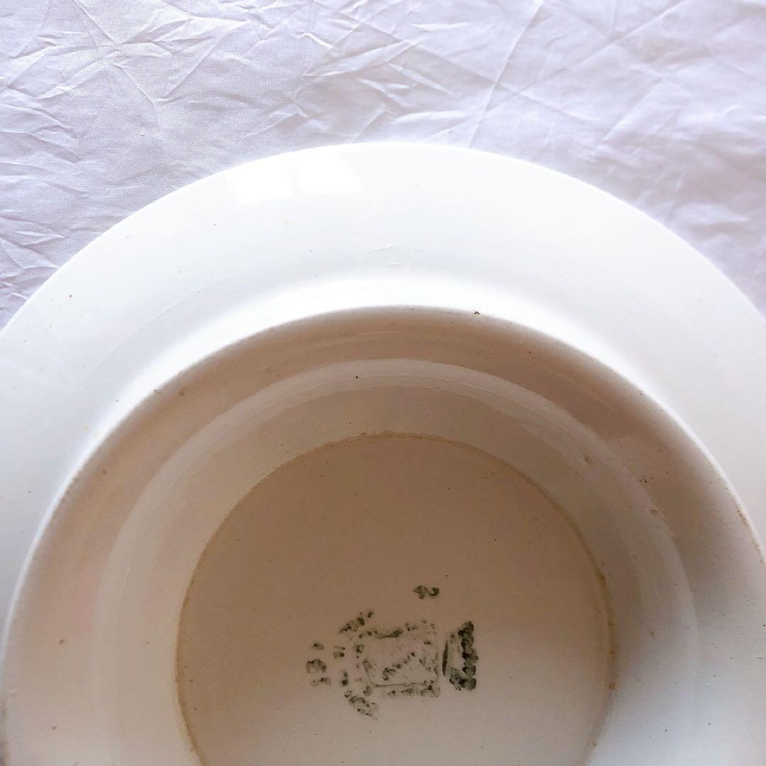 サンタマン バスク柄ケーキスタンド フランスアンティーク食器