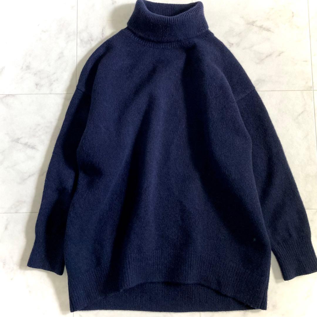美品 エブール 21AW エキストラファインウール タートルネックニット ebure 美品 21AW ebure エブール エキストラファインウール