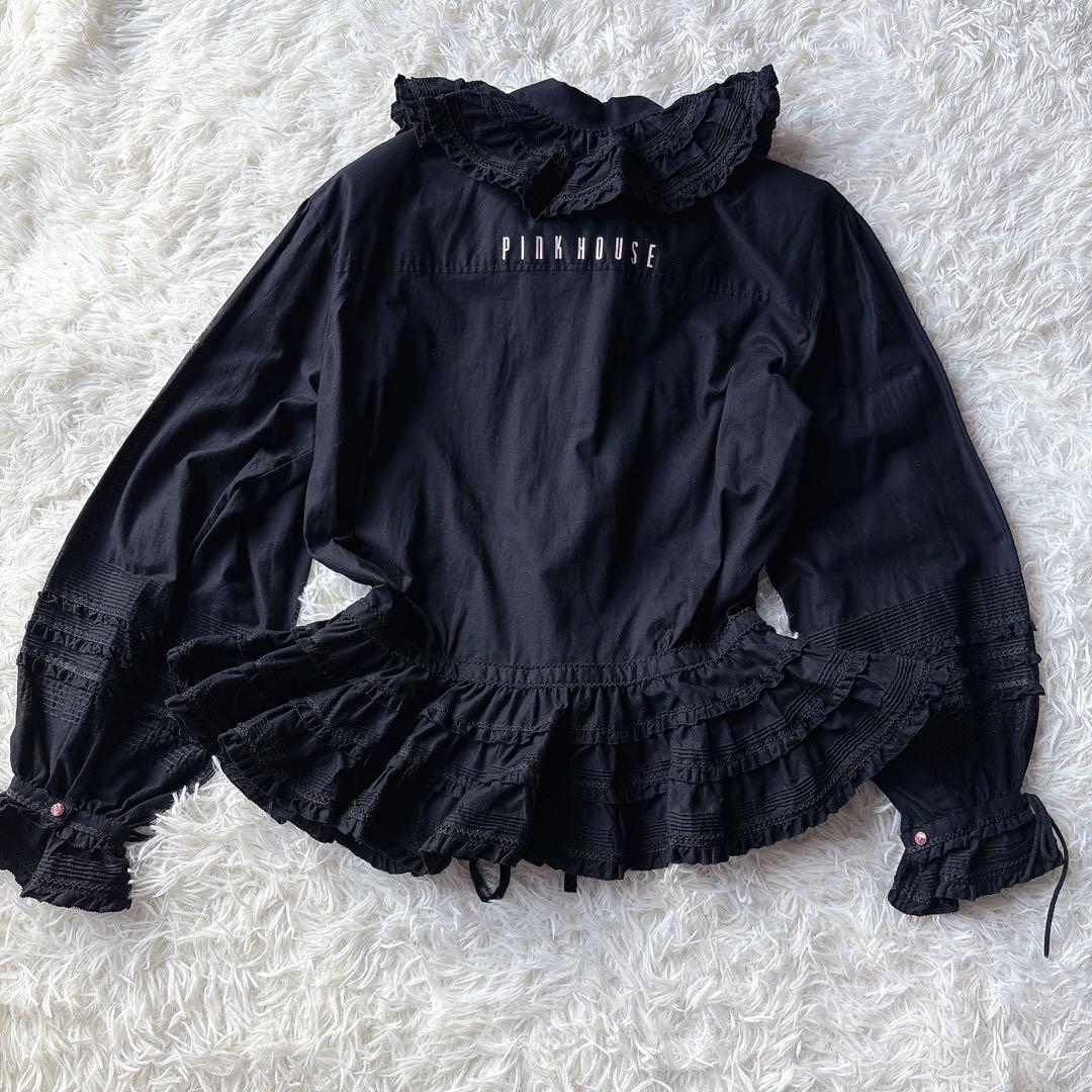 未使用級✨️ピンクハウス ボリュームフリルシャツ ピコフリル リボン