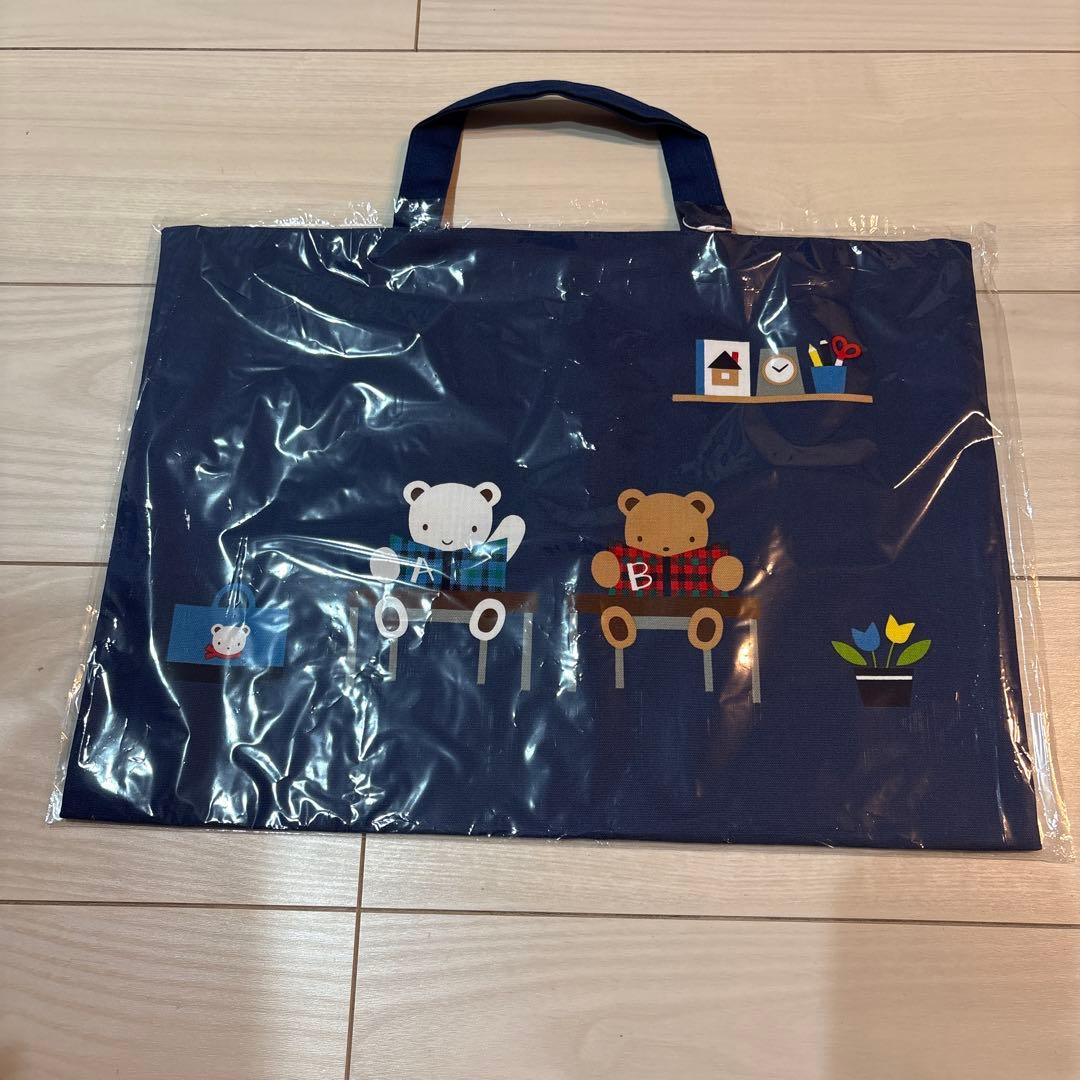 新品未開封】ファミリア レッスンバッグ ネイビー ファミちゃん - メルカリ