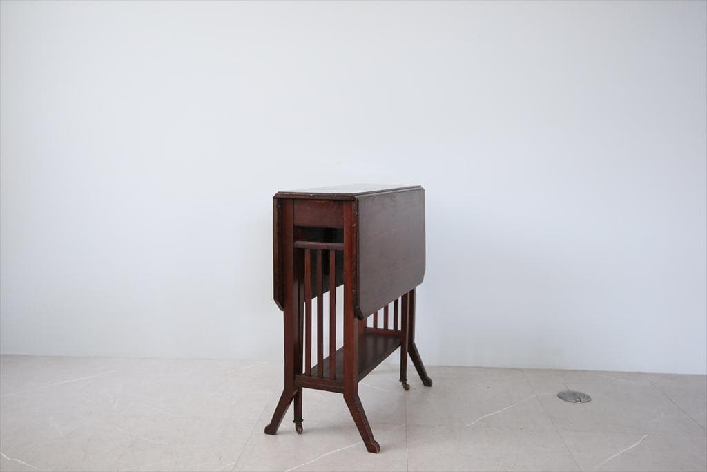 英国アンティーク木製ゲートレッグテーブル/ダイニング机/バタフライ