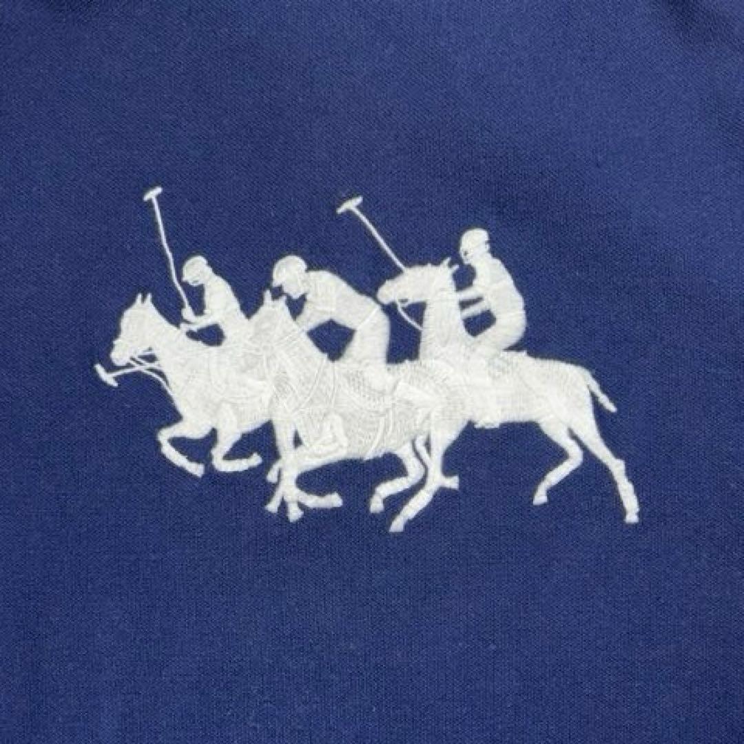 希少】ラルフローレン ポロシャツ ポニー 刺繍 ネイビー M ゴルフ 紺