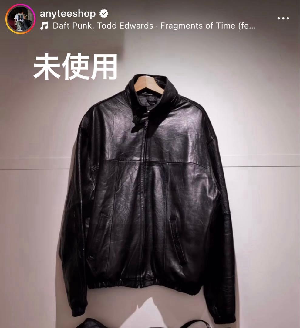 未使用 anytee オリジナル レザージャケット ブルゾン M65 - メルカリ